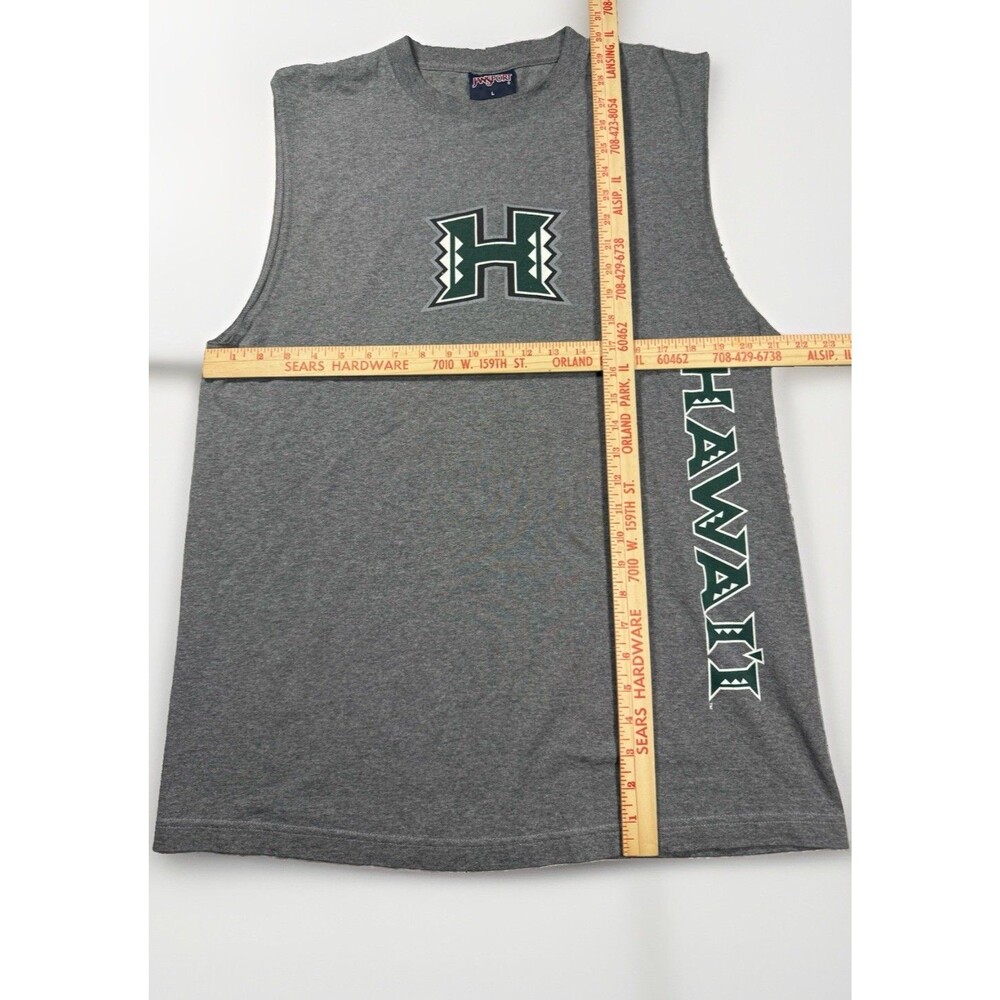 Vintage JanSport University of Hawaii Gray Logo Crew Neck Sleeveless Tee Men’s L